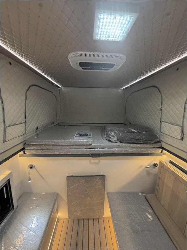 Interior finished in the white colour scheme