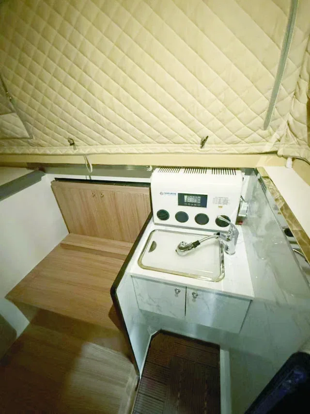 Interior finished in the natural wood colour scheme